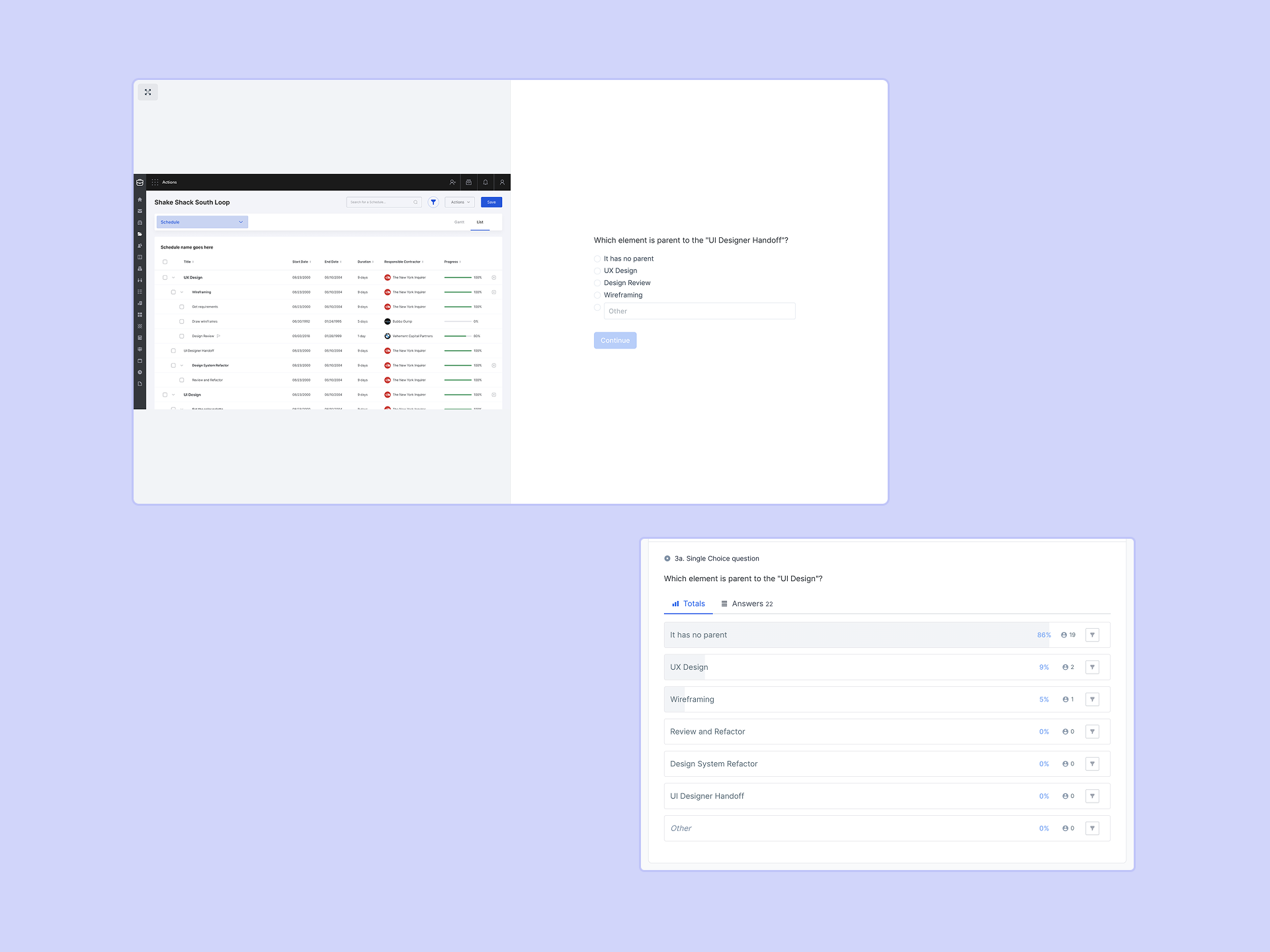 Usability testing with Usability Hub surveys and results