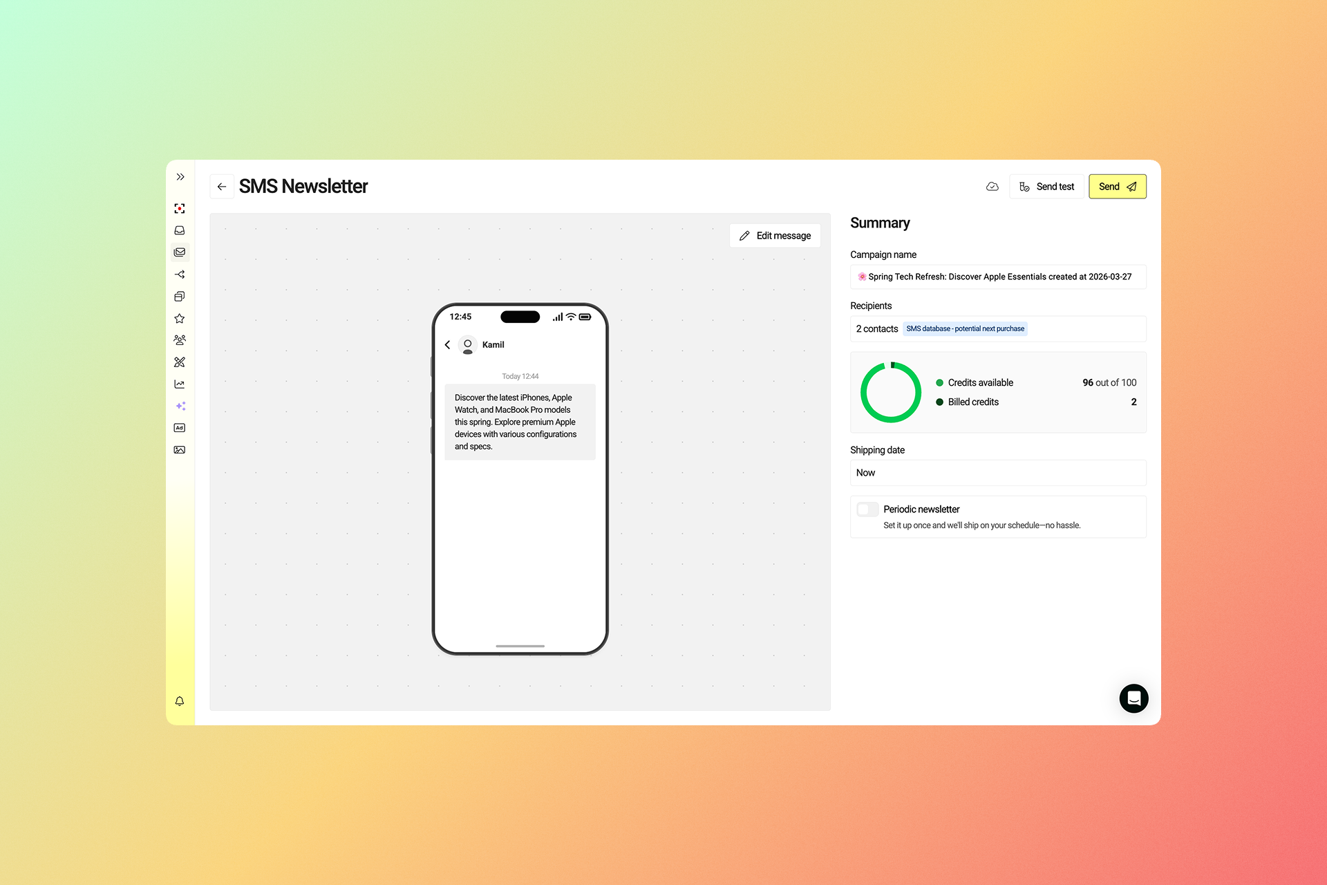 SMS & WhatsApp design